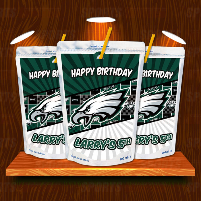 Philadelphia Eagles Birthday Party Capri Sun Labels