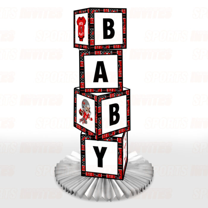 Tampa Bay Buccaneers Baby Shower Table Top Boxes Party Decorations - 4 Blocks with BABY Letter, Centerpiece Decor, Gender Reveal - Image 2