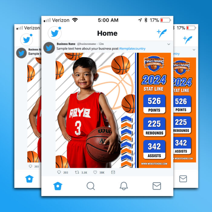 Sports Basketball Social Media Template Set #1 - Image 4