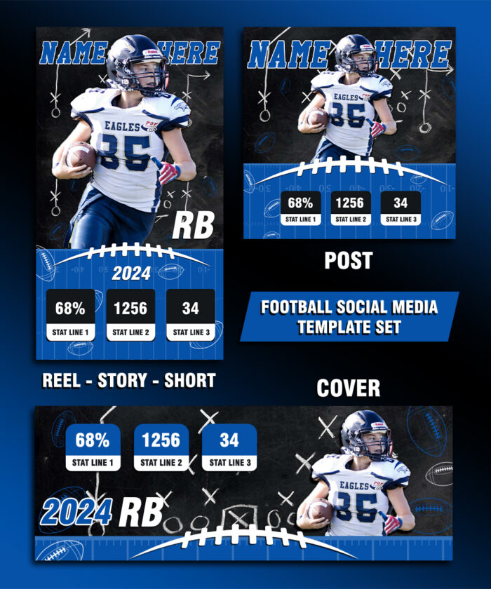 Sports Football Social Media Template Set #1