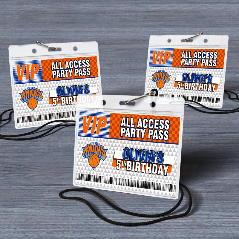 New York Knicks ID Badge Sports Party Lanyard Clear Plastic Horizontal Name Tags Holders - Image 4